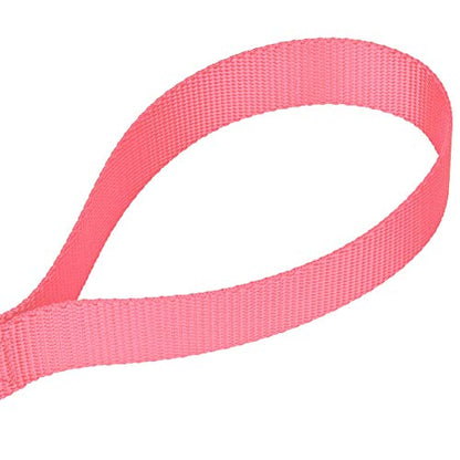 Country Brook Petz - Vibrant 17 Color Selection - Heavyduty Doublehandle Nylon Leash (6 Foot, 3/4 Inch Wide, Pink) - color: Pink