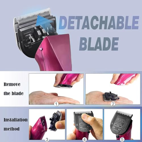 Adjustable 5 in 1 Blades Compatible with WAHL Arco,Bravura .Chromado，Creativa，Figura Dog Clippers for Dogs Grooming(Black/3PC) - color: Black