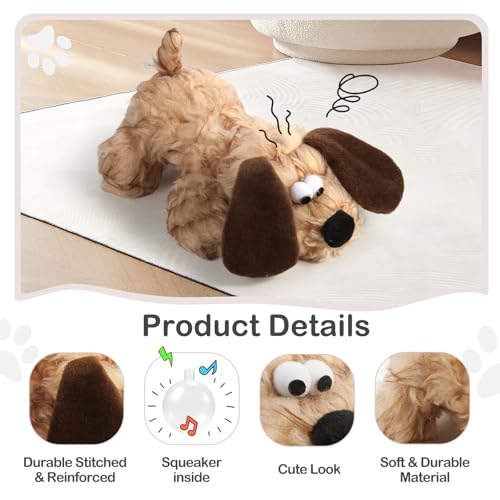 JKW Plush Dog Toy, Squeaky & Stuffed Puppy Toy, Small & Medium Dog Toy