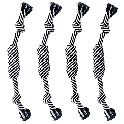 YESWOOD! Small Dog Ropes for Aggressive Chewers Puppy Chew Toys Small Soft Rope for Teething Tug of War Dog Toy Small Breed Rope Candy for Small and Medium Dogs 0-80 Pounds（4-Pack）