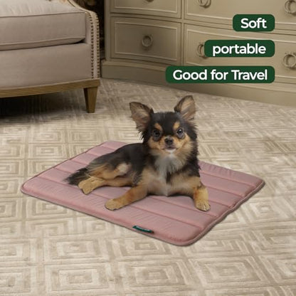 BALANCE Dog Crate Pad, Dog Foam Crate Mat Kennel Pad, Washable Water-Resistant Pet Bed Flat Dogs Cage Mat for Small Dogs - color: Mellow Rose, size: 24.0"L x 18.0"W x 0.8"Th