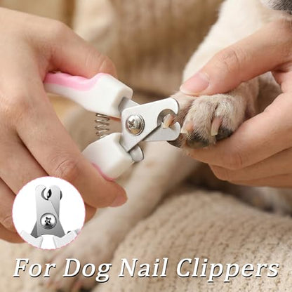 4 PCS Cat Dog Nail Clippers Trimmers Set, Professional Cats Dogs Pet Claw Clipper Sharpener and Hair Grooming Scissors Comb Tools for Small, Medium and Large Breeds, Cats, Rabbits, Guinea Pigs