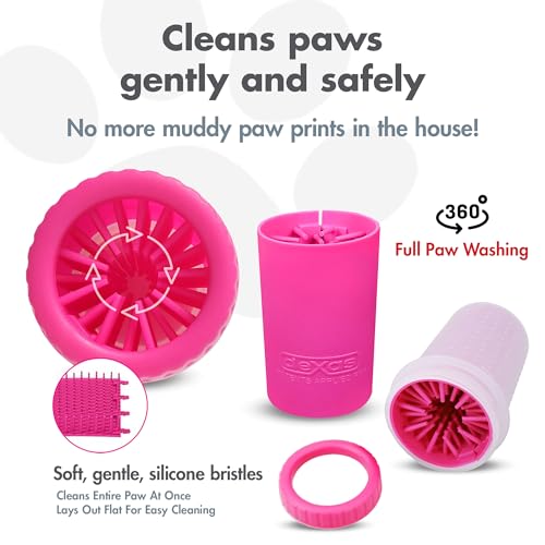 Dexas Dog Paw Cleaner, Small, Pink, Dog Accessories and Pet Supplies - color: Pink, size: Small without Lid