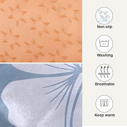 Hibiscus Pattern Pet Bed Mat for Dogs and Cats, Soft Washable Crate Pad with Non-Slip Bottom, Cozy Bed Cushion for Small Medium Large Pets, 24x36 Inch - size: Medium