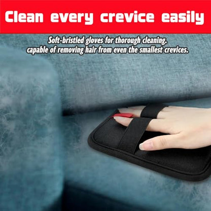 2PCS Pet Hair Removal Gloves Brush, Magic Brush,Upgraded Thickened Electrostatic Reusable Cat Dog Hair Remover Grooming Gloves,Double Sided Washable Static Animal Fur Removal Tool for Couch,Clothes