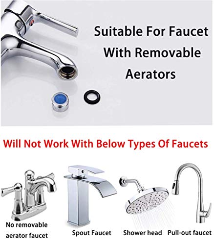 All Brass Faucet Diverter Valve with Aerator, Sink to Garden Hose Diverter Adapter, for Bathroom/Kitchen Sink Faucet Connection Portable Washing Machine/Dishwasher (G1/2 * 3/4", Chrome)