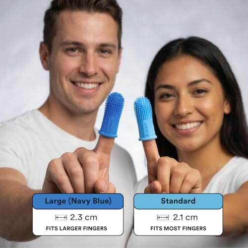 Jasper Dog Toothbrush, 360 Degree Dog Tooth Brushing Kit, Cat Toothbrush, Canine Dental Care & Teeth Cleaning Kit, Pet Finger Tooth Brush, Use with Pet Toothpaste, 4-Pack Blue - color: Blue (4-pack)
