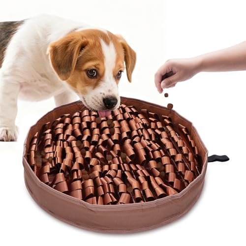 KeeKit Snuffle Mat for Dogs, 20x20 Inch Slow Feeder Mat, Interactive Feeding Game for Small & Medium Dogs - Encourages Natural Foraging, Mental Stimulation - Non-Slip Durable Design for Kibble/Treats