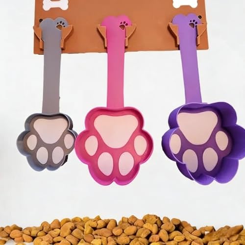 Personalized Cat Dog Food Scoop Custom Dog Food Measuring Cup with Name Pet Accessories Gifts for Pet Lover - color: Purple