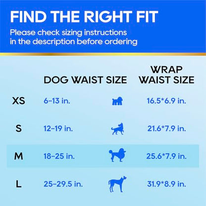 HONEY CARE All-Absorb A25 Male Dog Wrap, 50 Count, Medium, White - size: Medium -50 Count ( Pack of 1)