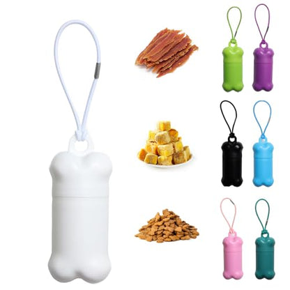 Portable Dog Treat Pouch for Pet Training, Mini Treat Holder Small Dog Treat Bag for Training, Dog Snack Container -1 piece(White) - color: White