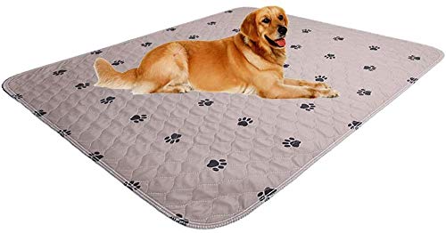 Washable Dog Pee Pads with Puppy Grooming Gloves,Puppy Pads,Reusable Pet Training Pads,Large Dog Pee Pad,Waterproof Pet Pads for Dog Bed Mat,Super Absorbing Whelping Pads - size: 34x36 Inch (Pack of 2)