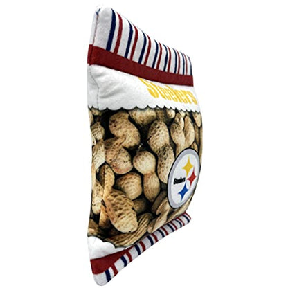 NFL Pittsburgh Steelers Crinkle FINE Plush Dog & CAT Squeak Toy - Cutest Stadium Peanuts Snack Plush Toy for Dogs & Cats with Inner Squeaker & Beautiful Baseball Team Name/Logo - color: Pittsburgh Steelers, style: STADIUM PEANUTS SNACK
