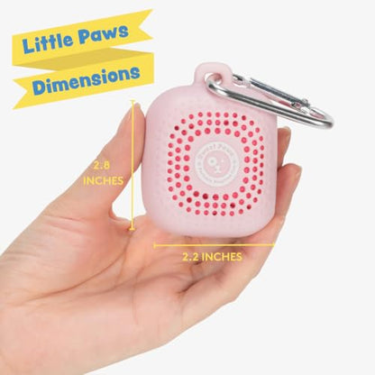 Portable Dog Paw Towel, Lightweight & Super Absorbent Microfiber, Clips onto Leash, Quick Drying Towel for Dogs Paws with Silicone Case, Dry Dog’s Paws on The Go - Small - Rosy Glow - color: Rosy Glow (Small)