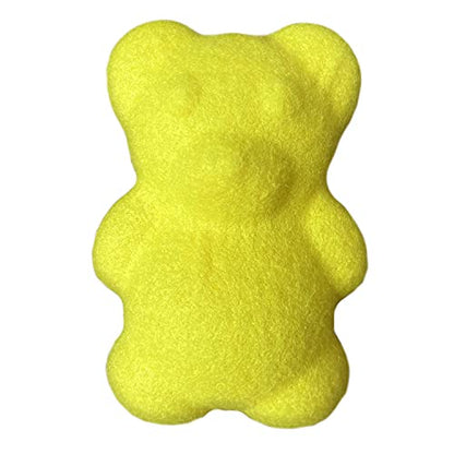 Nylabone Power Play Tennis Ball Teddy Bear Gripz Felt Rubber Fetch Toy, Squeaky Toys for Dogs, Medium (1 Count) - size: Medium (1 Count), style: Teddy