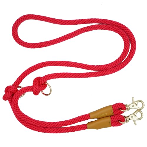 7FT Hands Free Dog Leash, Waist Dog Leash for Walking Running - color: Magenta