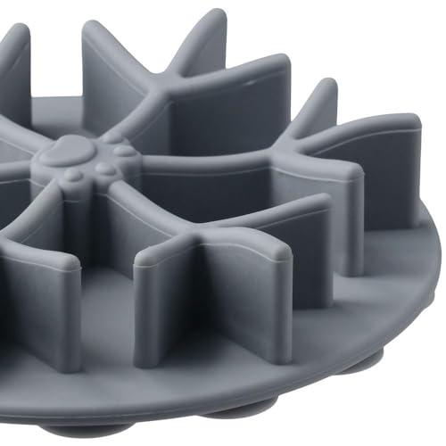 Dog Slow Feeder Snowflake Shape Silicone Insert Slow Feeder Dog Bowl Practical Secure Suction Cup Design for Dogs Grey