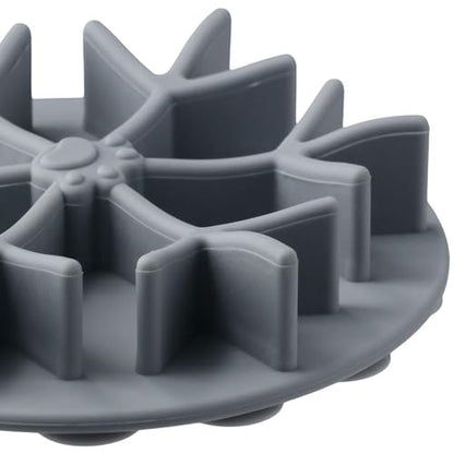 Dog Slow Feeder Snowflake Shape Silicone Insert Slow Feeder Dog Bowl Practical Secure Suction Cup Design for Dogs Grey