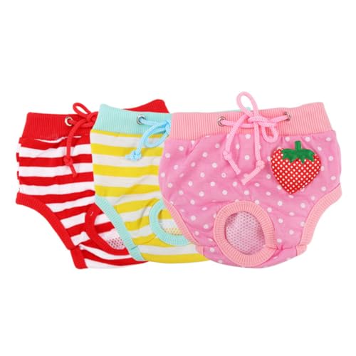 TOYANDONA Pet Safety Pants Washable Dog Sanitary Physiological Pants Comfortable Reusable Female Dog Diapers for Heat Period and Incontinence Protection