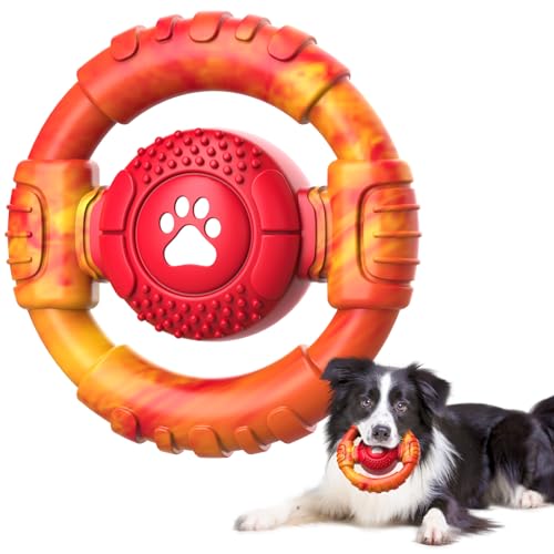 Pamlulu Tough Dog Toys for Aggressive Chewers, Indestructible Dog Toy for Large Dogs, Nylon Chew Toys for Medium Large Breed, Interactive Dog Toys to Keep Them Busy, Dog Birthday - color: Orange, size: For Medium Large Dog
