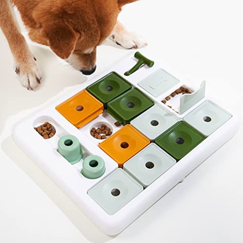 Barkwhiz 강아지 퍼즐 장난감 3단계, 지루함과 똑똑한 개를 위한 정신적 자극, 모든 품종 강아지를 위한 간식 퍼즐
