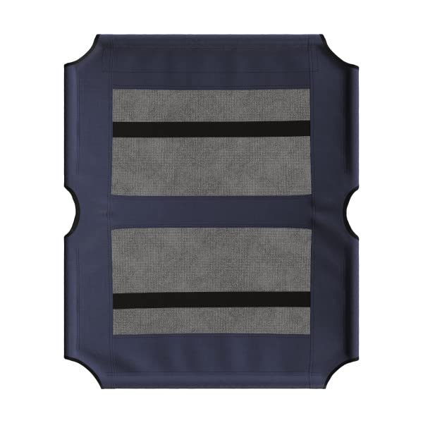 Elevated Dog Bed Cover - 36x30-Inch Replacement Pet Bed Cover with Mesh Panel - for Indoor/Outdoor Use - Dog Cot Not Included by PETMAKER (Blue) - size: Large
