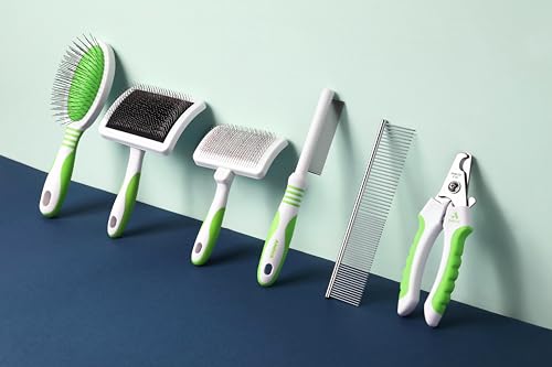 Andis 68575 Animal Nail Cutter for Small Breeds - Stainless Steel Blades with Sharp Efficiency - Designed for Repeated Use & Recommended by Pet Trainers – Medium Size & White/Green (Pack of 12) - size: Pack of 12, style: New Version