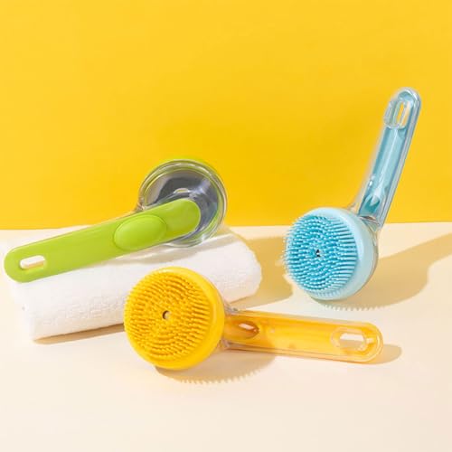 Grooming Easy Dispenser Silicone Pet Washing Brush for Cats and Dogs Soothing Massages and Effective Bathing Shampoo for Dogs Massage Grooming Bath Massage with - color: Green