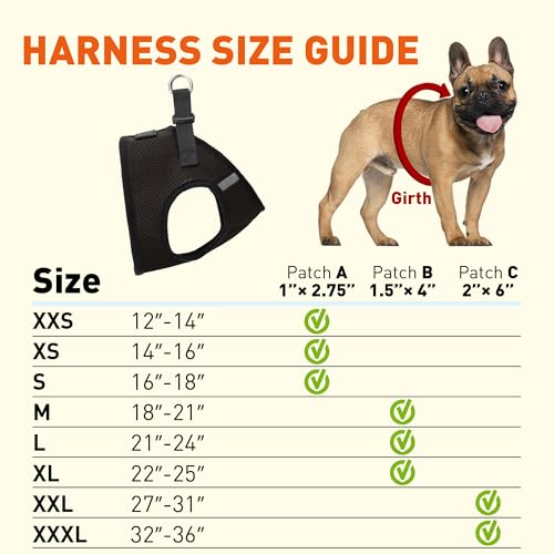 Dogline Boston Step in Mesh Dog Harness with Service Dog Patch No Choke Pet Vest Soft Gentle Padded Chest Halter for Puppies Small Medium and Large Dogs 14 to 16 inches Girth Black - color: Black, size: Girth 14 to 16"