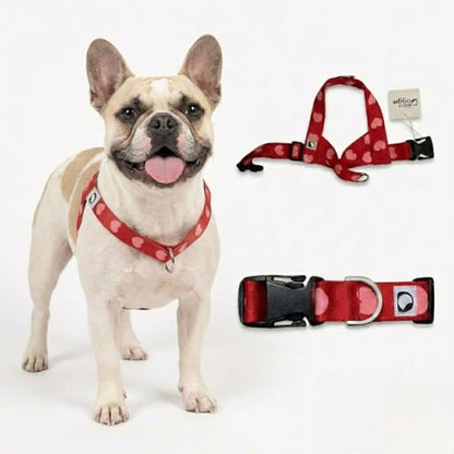 Heart Small Dog Harness – Soft Webbing, Front & Back Clip, No-Pull Design, Lightweight (Red, Medium) - color: Red, size: Medium