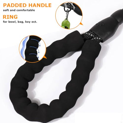 6 FT Rope Dog Leash Shock-Absorbing - Padded Handle and Sliding Metal Buckle, Adjustable Heavy-Duty Reflective Rope for Walking Medium Large Dogs (Red) - color: Red