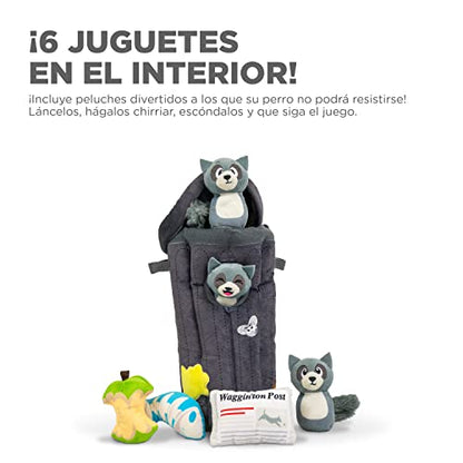 Outward Hound Hide A Raccoon Plush Dog Toy Puzzle - color: Raccoon