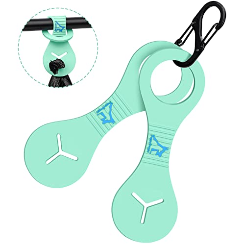 Dog Poop Bag Holder for Leash Waste Bag Carrier Dog Poop Bag Dispenser for Walking Running Bicycle Accessory 2 Pieces (Light Green) - color: Light Green