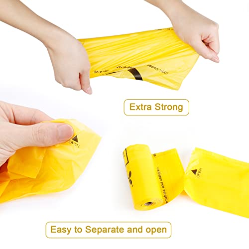 Certified Compostable Dog Poop Bags, 270 Count Landfill Friendly and Leakproof Waste Bags, Easy Open Unscented Maize Yellow Poop Bag for Dog, 15 Doggy Bags Per Roll (18 rolls) - color: Maize Yellow, size: 270 Count (Pack of 1)