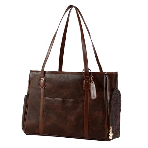 Stylish Dog Purse Carrier, Leather Pet Carrier Bag for Small Dogs Cats Puppy, Airline Approved Soft-Sided Carrier Coffee - color: Coffee