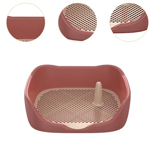 Dog Toilet, Mesh Grids Pet Training Toilet, Indoor Indoor Potty Tray, Cleaning Tool Mesh Grids Toilet, Red Large - color: Red Large