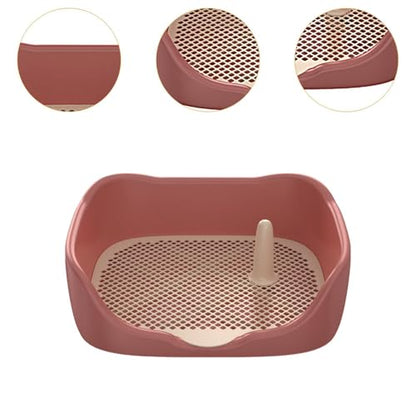 Dog Toilet, Mesh Grids Pet Training Toilet, Indoor Indoor Potty Tray, Cleaning Tool Mesh Grids Toilet, Red Large - color: Red Large