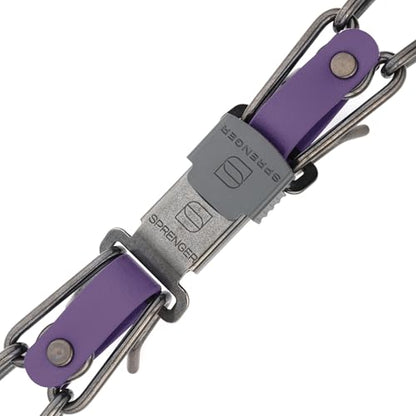 Herm Sprenger Black Stainless Steel Dog Collar with Quick Release ClicLock Buckle and Biothane Insert Training Collar Made in Germany (Violet Purple, 25in x 4.0mm(Neck Size up to21-22in)) - color: Violet Purple, size: 25in x 4.0mm(neck size up to21-22in)