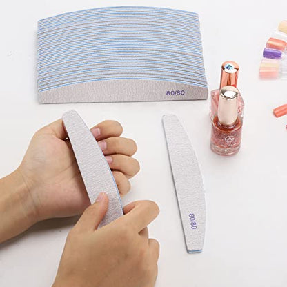 25 Count Coarse Nail Files 80/80 Grit, Reusable Rough Nail Files Double Sided Emery Boards for Acrylic Nails - size: 25 Count(80/80 Grit)