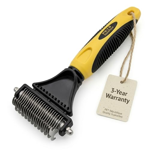 Pet Republique Matt Splitters Tool – Effective Mat Remover and De-matting Comb for Long-Haired Dogs, Cats, Rabbits – Regular 12+23 Teeth Design - size: 12+23 Teeth