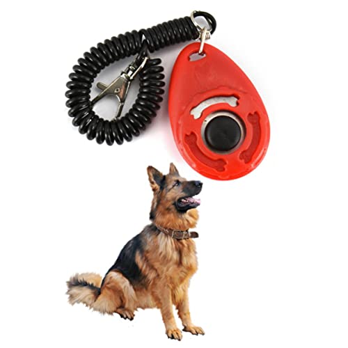 4Pcs Puppy Training Clickers with Big Button Wrist Strap Durable Dog Clicker for Pet Training and Colors