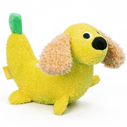 Banana Dog Puzzle Toys - Enrichment Squeaky Crinkle Snuffle Treat Dispensing Smart Dog Toys for Boredom and Stimulating, Durable Plush Dog Chew Toys for Large Medium Small Puppy Teething - color: Banana Dog