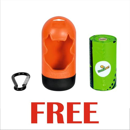 Homapet. Westalee Rope Dog Leash 6 Ft with Comfortable Padded Handle Reflective Threads with Poop Bag Dispenser for Large Dogs (Orange-Black 6FT-1/2)