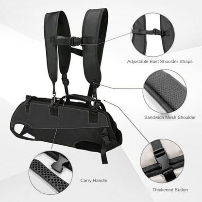 Dog Carrier Backpack, Nylon Breathable Mesh Design Backpack, Adjustable Shoulder Straps Large Capacity Carrier with Ventilation Openings, Ideal for Small Pets (M) - size: M