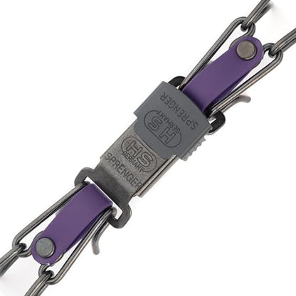 Herm Sprenger Black Stainless Steel Dog Collar with Quick Release ClicLock Buckle and Biothane Insert Training Collar Made in Germany (Violet Purple, 23in x 3.2mm(Neck Size up to19-20in)) - color: Violet Purple, size: 23in x 3.2mm(neck size up to19-20in)