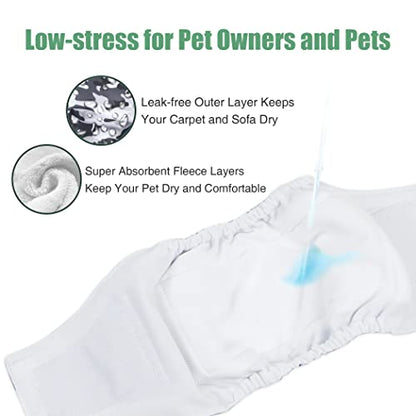 wegreeco Washable Male Dog Diapers (Pack of 3) - Washable Male Dog Belly Wrap (Camo, XS) - color: Camo, size: X-Small (Pack of 3)