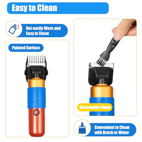 KPfaster 10ft Sheep Shears, with Plug & 2 Blades 200W Electric Clippers Animal Shave Grooming Farm for Dogs Cat Goat Alpaca, Llamas, Angora Rabbits Shearing Hand Piece Cutter Livestock Pet Supplies