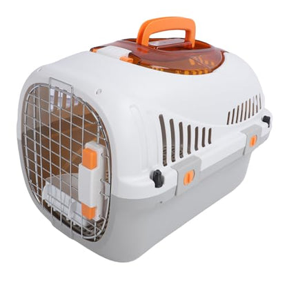 Plastic Kennels Rolling Plastic Airline Approved Wire Door Travel Dog Crate, 19.88 x 12.8 x 7.87in Airline Cat Carrier Kennel Hard Shell Ventilation Large Space Pet Travel