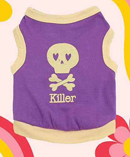 6 Packs of Extra Small Puppy Shirts for Small Dogs - Female Dog Clothes, Small, Pack of 6 - color: Lovely, size: Small (3.3-5.5lb)