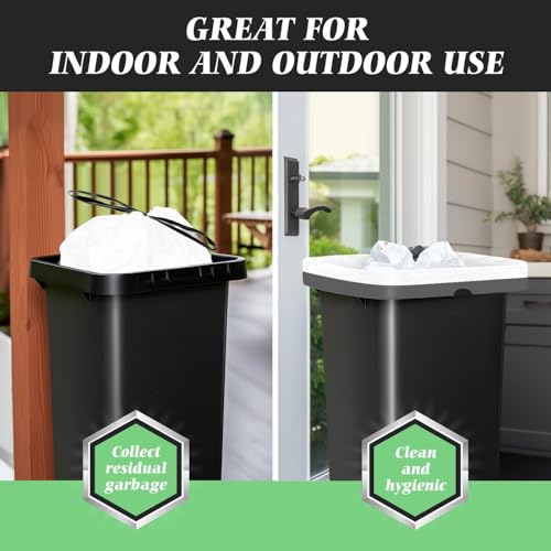 20 Gallon Large Drawstring Trash Bags 120 Counts, Fit 20-21 Gal Trash Can, Heavy Duty Tall Kitchen Garbage Liners, Large Trash Bags Size Chart for Home/Office, Outdoor Lawn & Leaf Bags, White - style: 120-20 Gallon-White
